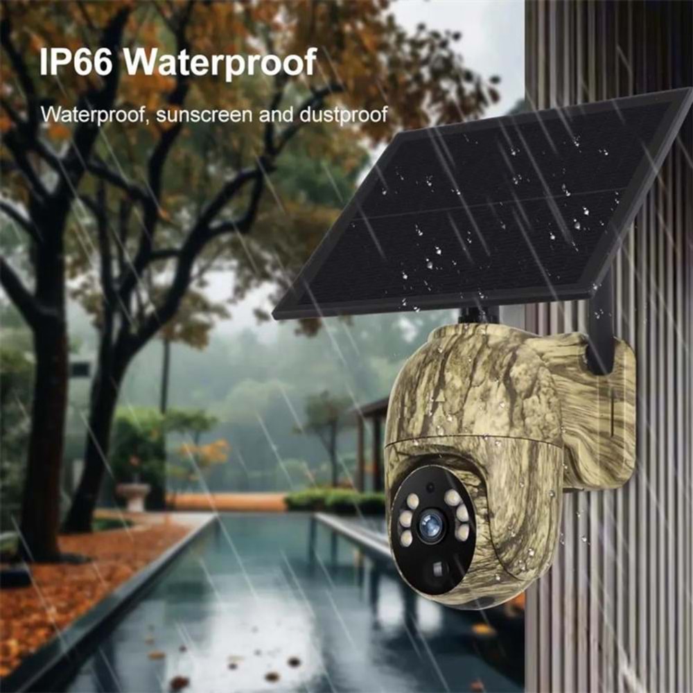 Uranium ANP-PT3015K4G 3MP 3.6mm 15m IR LED/Renkli Solar Panel Kamera(Kamuflaj)