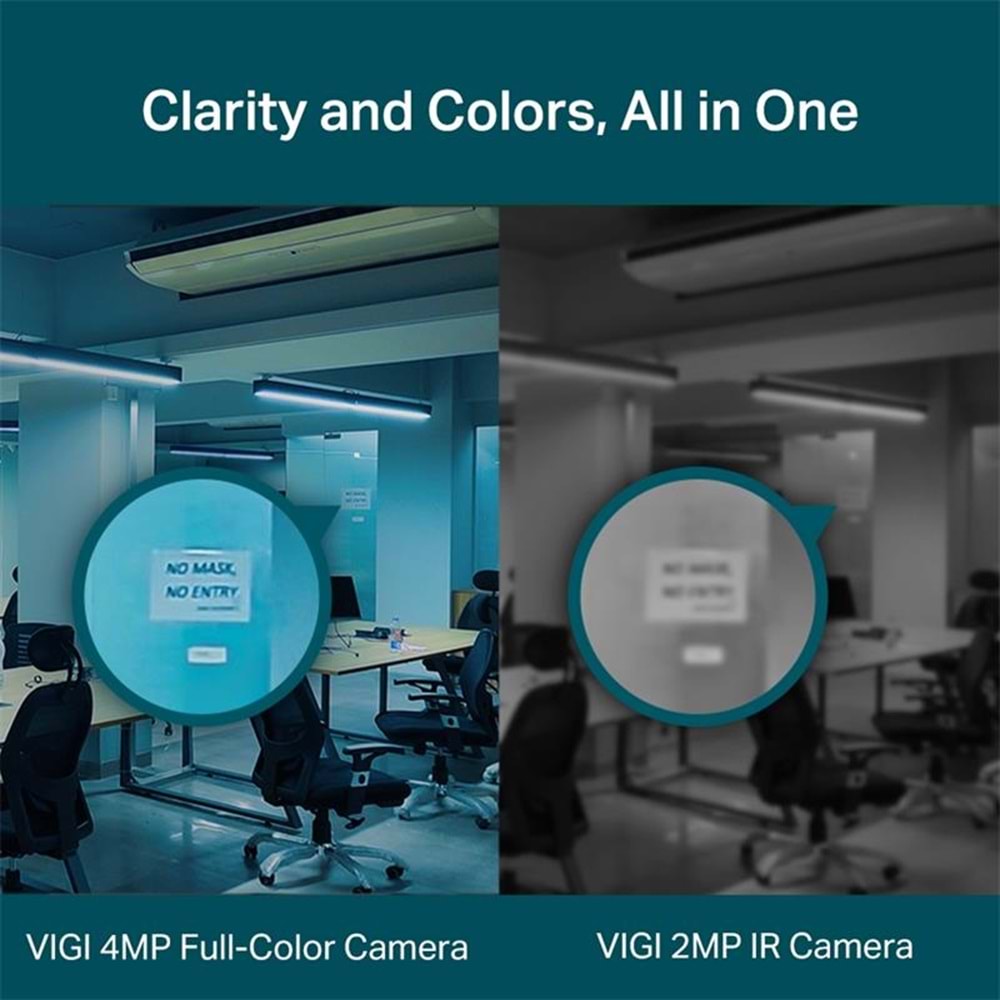Vigi C440 V2 4MP 2.8mm Full-Color Dome IP Kamera (Çift Yönlü Ses,Dahili Mik)
