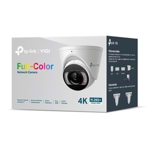 Vigi InSight S485 4K 8MP 2.8mm Full Color Turret Kamera (H.265+,12V DC/PoE)
