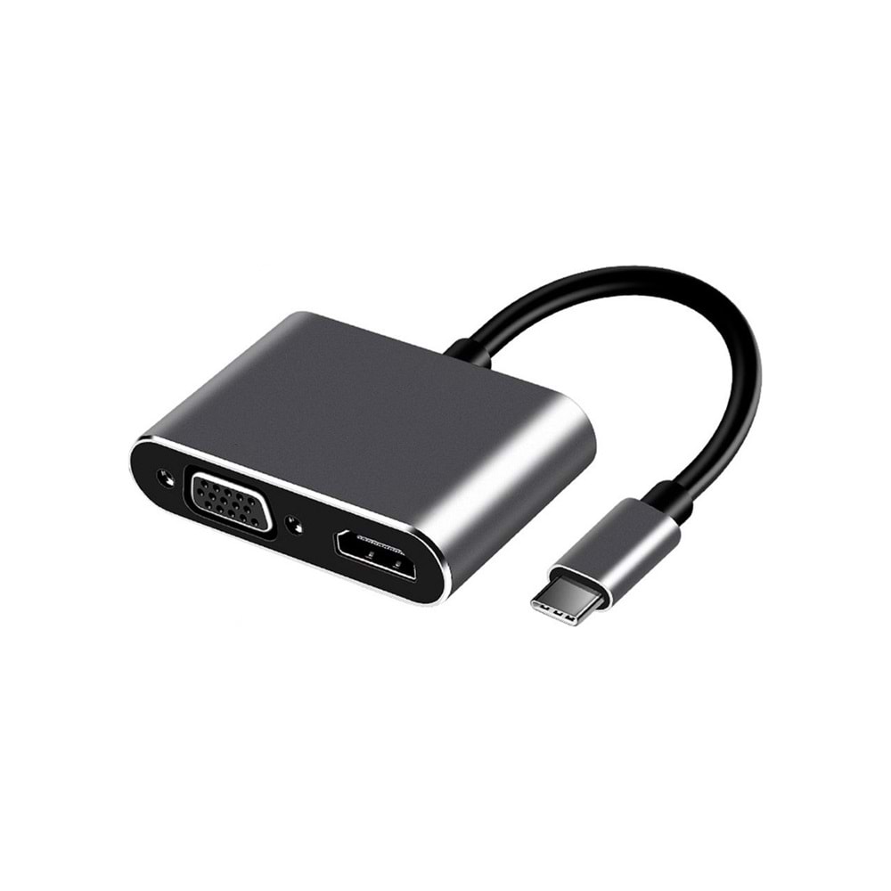 Frisby FA-7678C Type-C - HDMI+VGA 4Kx2K Ethernet Adaptör