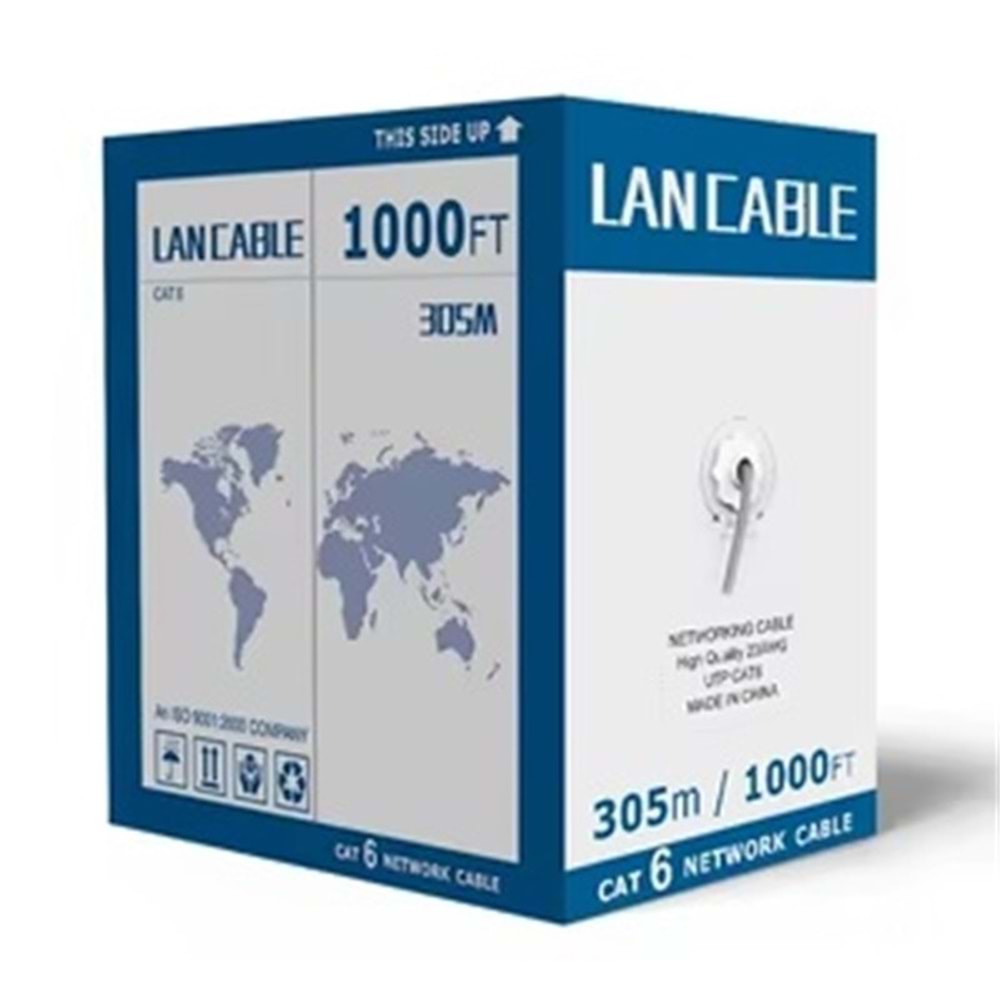 Sensei S-CAT6UTP PVC 23AWG 250MHz CAT6E 305m Kablo (Gri)