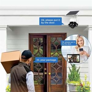 Uranium ANP-PT3050B4G 3MP 3.6mm/12mm 50m 4G/LTE IR LED/Renkli Solar Kamera(Beyaz