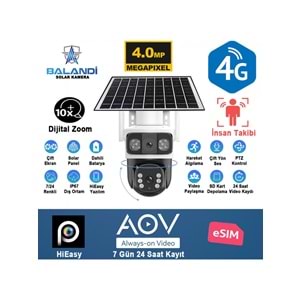 Balandi PRO-8200GIP 4MP 2 Kameralı 4G Solar Smart Kamera