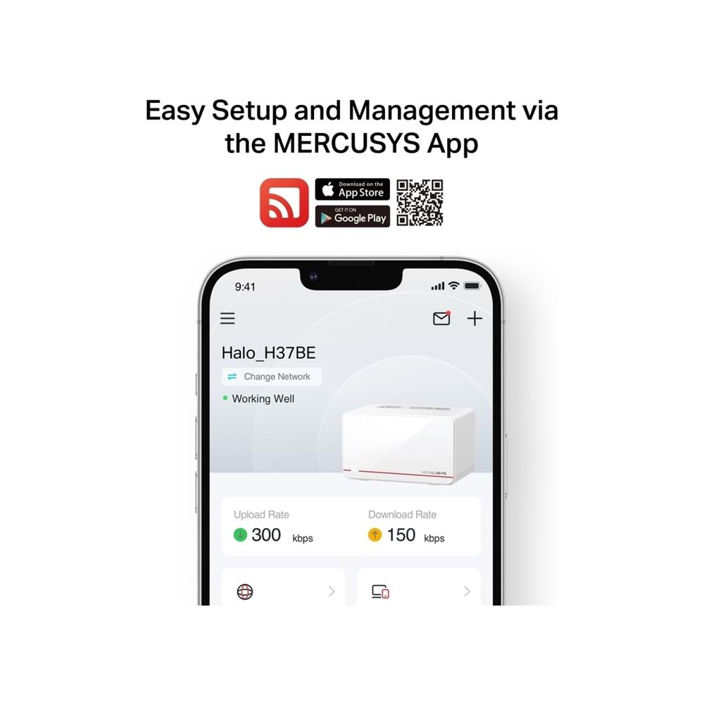 Tp-Link Mercusys Halo H37BE(2-pack) BE6500 Whole Home Mesh Wi-Fi 7 System (2 Ade