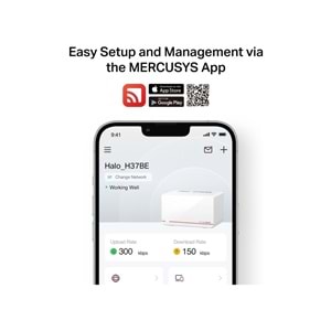 Tp-Link Mercusys Halo H37BE(2-pack) BE6500 Whole Home Mesh Wi-Fi 7 System (2 Ade