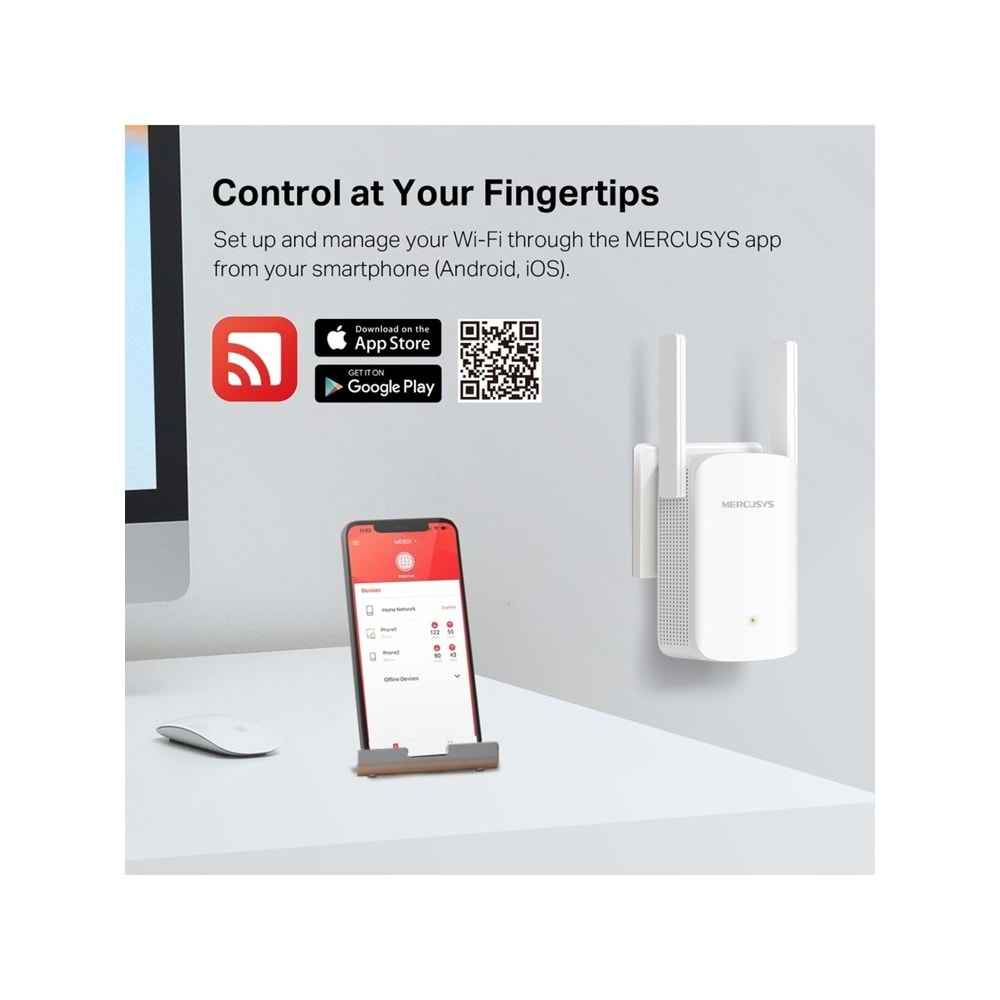 Tp-Link Mercusys ME60X AX1500 Wi-Fi 6 Range Extender ( Menzil Genişletici )