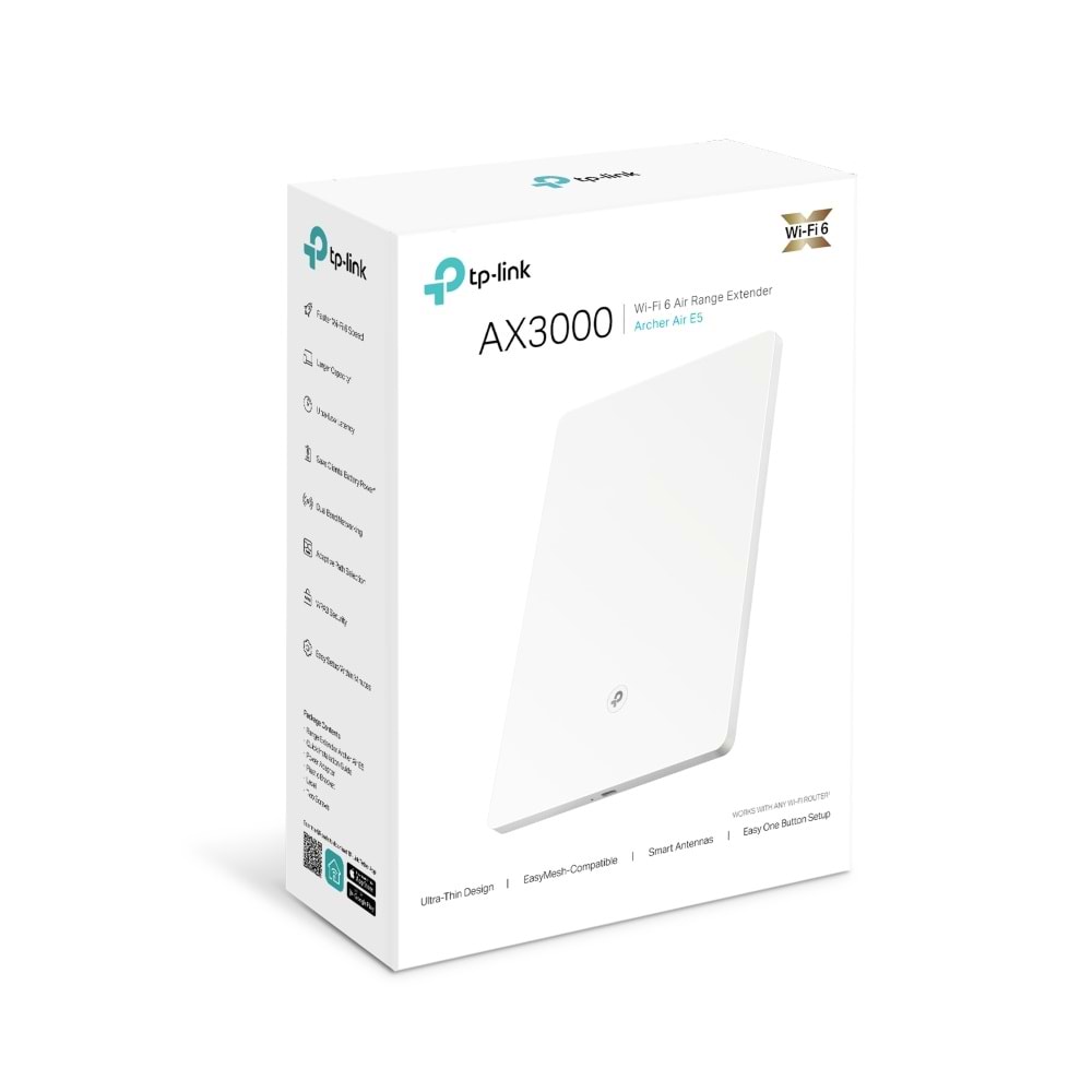 Tp-Link Archer Air E5 AX3000 Dual-Band Wi-Fi 6 Air Range Extender (Menzil Geniş)