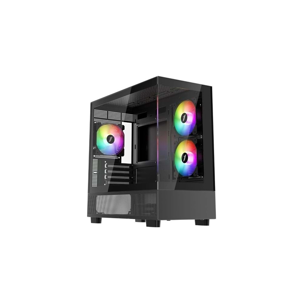 1ST Player MIKU Mİ5 750W 80+ Silver ATX 3.1 ARGB USB 3.0 M-ATX Siyah Kasa