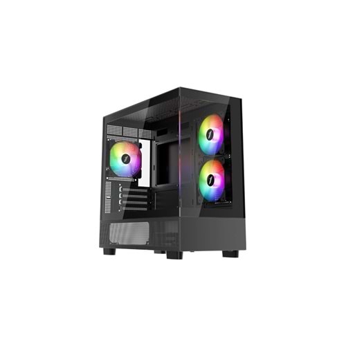 1ST Player MIKU Mİ5 750W 80+ Silver ATX 3.1 ARGB USB 3.0 M-ATX Siyah Kasa