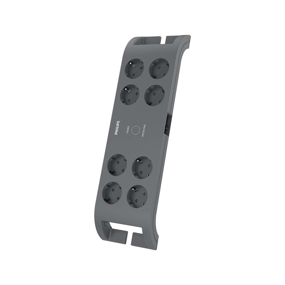 Philips SPN3180A/62 8 Soket Akım Korumalı Priz 900 Joules 2Mt Kablo (Gri)
