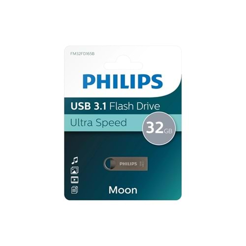 Philips FM32FD165B 32GB USB 3.1 Moon Uzay Grisi Flash Disk