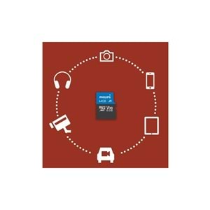 Philips FM64MP65B 64GB SDXC UHS-I V30 Class10 MicroSD Kart Bellek (SD Adaptörlü)