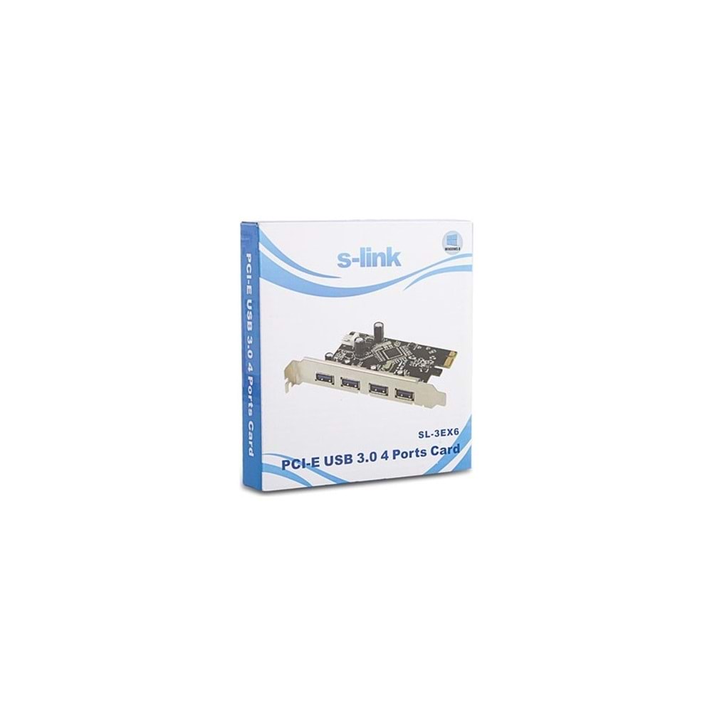 S-Link SL-3EX6 PCI Express TO USB 3.0 x4 Port Kart
