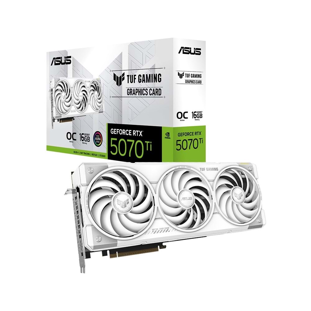 Asus GEFORCE TUF-RTX5070TI-O16G-WHITE-GAMING 16GB GDDR7 256BIT 2XHDMI 3XDP Ekran Kartı