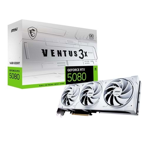 MSI GEFORCE RTX5080 16G VENTUS 3X OC WHITE 256BIT 1XHDMI 3XDP Ekran Kartı