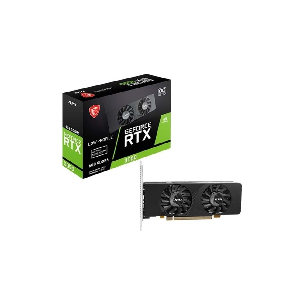 MSI GEFORCE RTX3050 LP E 6G OC 6GB GDDR6 96BIT 1XDP 2XDP Ekran Kartı
