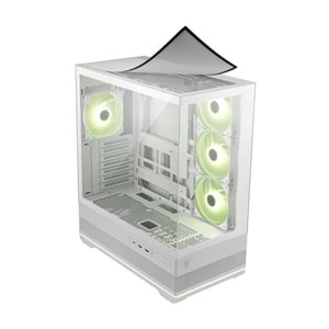 MSI MAG PANO 110R PZ WHITE TEMPERLI CAM 3X120MM 1X120MM ARGB FAN ATX Beyaz