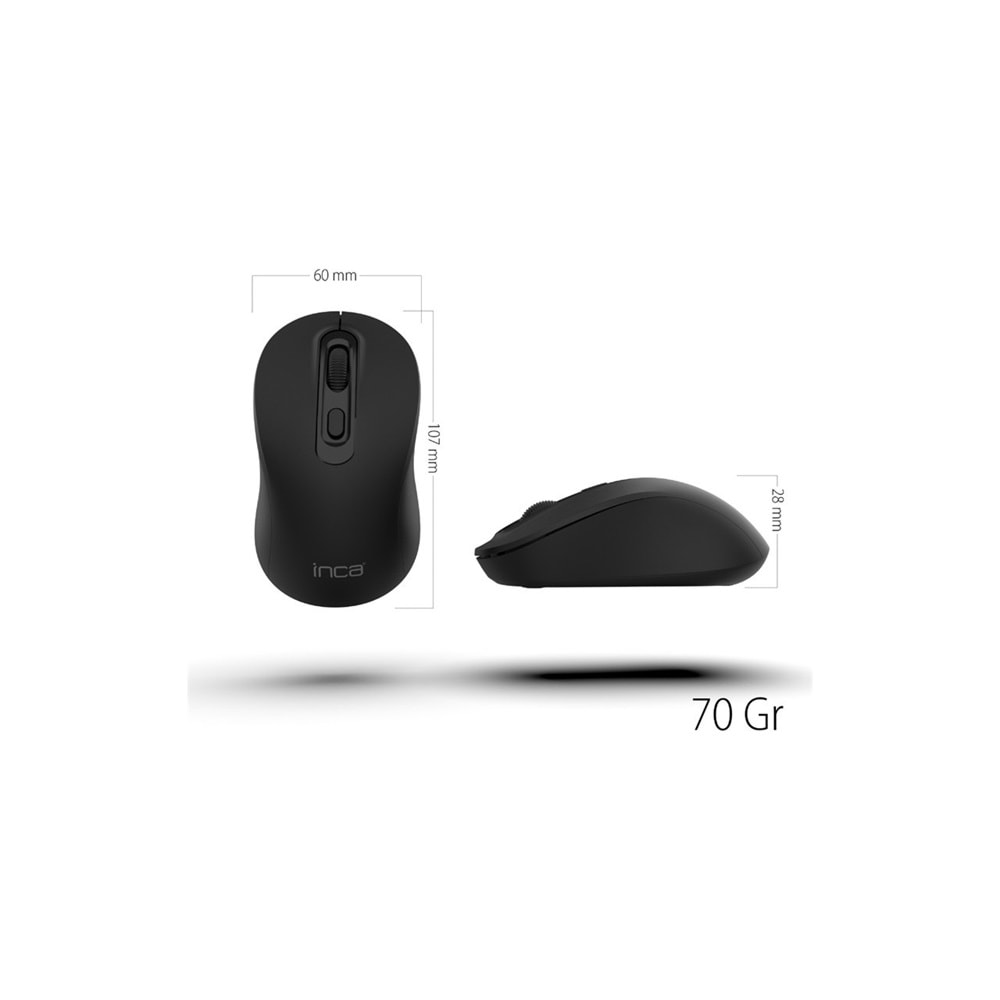 INCA IWM-288T Bluetooth + WIRELESS ERGONOMIC DESIGN SILENT MOUSE