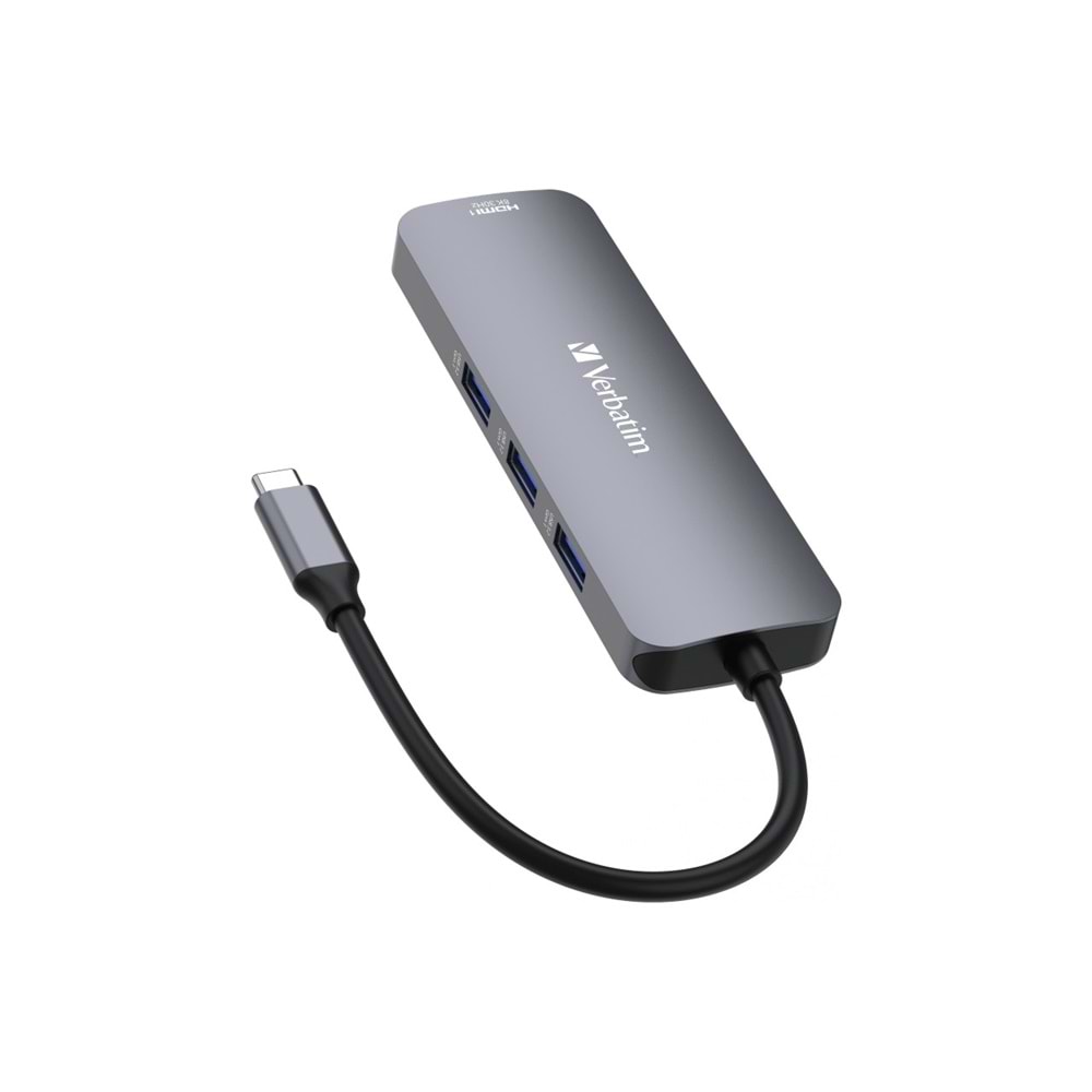 VERBATIM 32151 HUB USB-C Pro Multiport 8 Port 2 x HDMI 3xUSB-A 3.2xMicSDxUSB-C