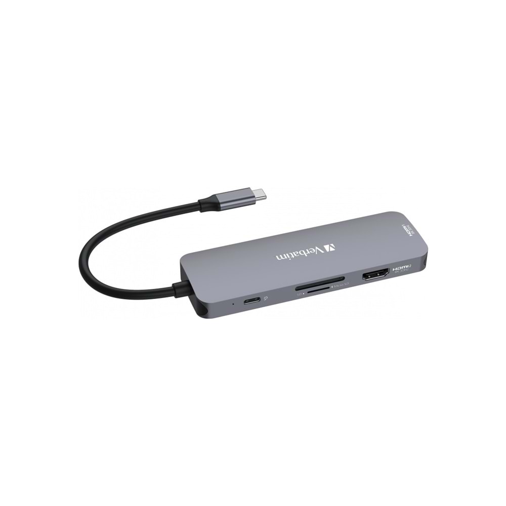 VERBATIM 32151 HUB USB-C Pro Multiport 8 Port 2 x HDMI 3xUSB-A 3.2xMicSDxUSB-C