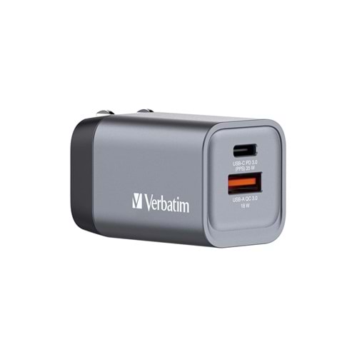VERBATIM 32204 GNC-200 GaN Charger 200W 2xUSB-C PD 100W / 1 x USB-C PD 65W/ 1 x USB