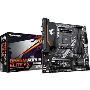Gigabyte B550M-AORUSELITEAX B550M-AORUSELITEAX 4733MHz OC DDR4 AM4 M.2 HDMI Micro-ATX Anakart