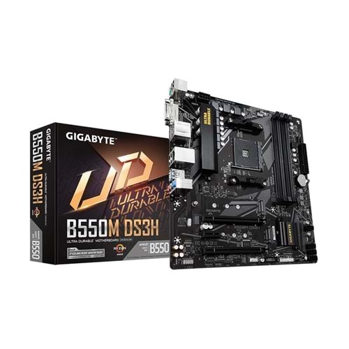 Gigabyte B550M-DS3H-AC-R2 B550M-DS3H-AC-R2 4733 MHz OC DDR4 AM4 M.2 HDMI DP Micro-ATX Anakart