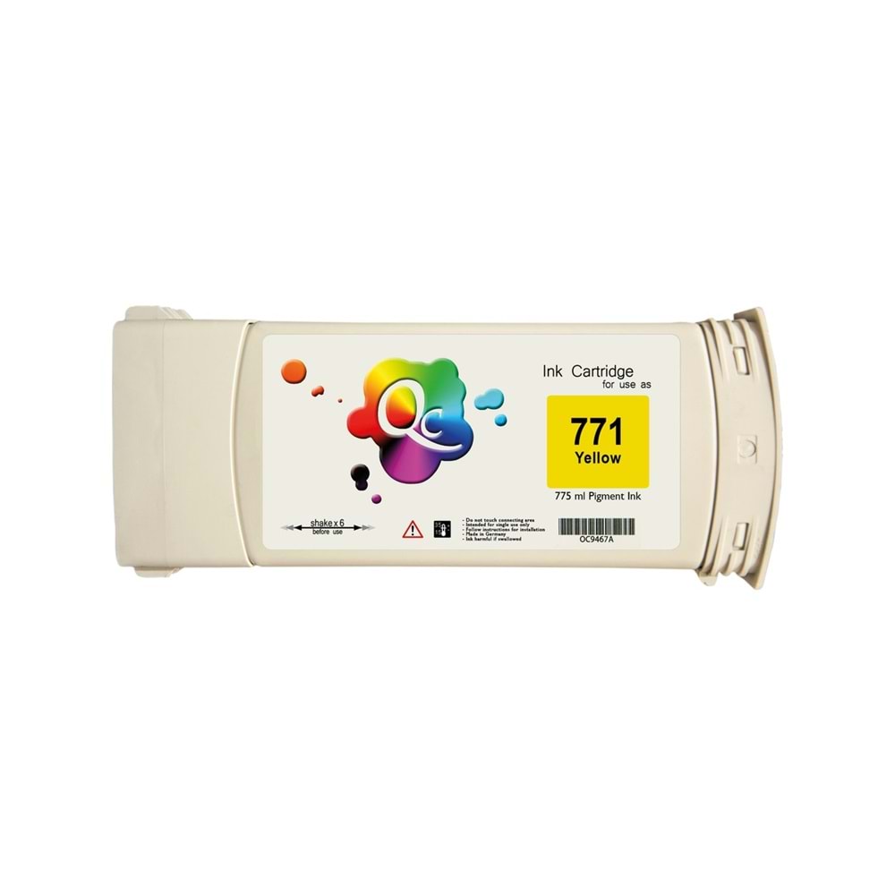 HP B6Y10A No 771 775ml Sarı Kartuş
