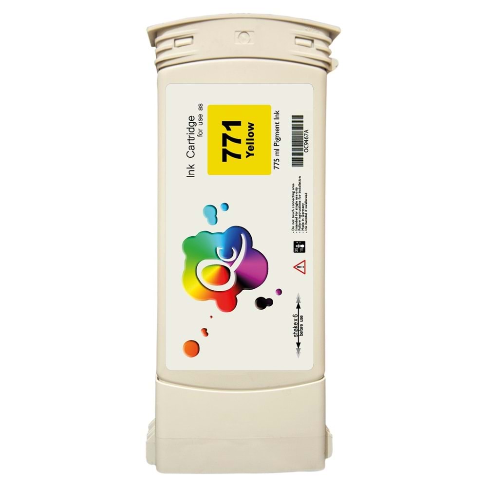 HP B6Y10A No 771 775ml Sarı Kartuş
