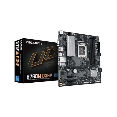 Gigabyte B760M-D3HP-WIFI6 B760M-D3HP-WIFI6 5600MHz OC DDR5 LGA1700 M.2 HDMI DP MicroATX Anakart