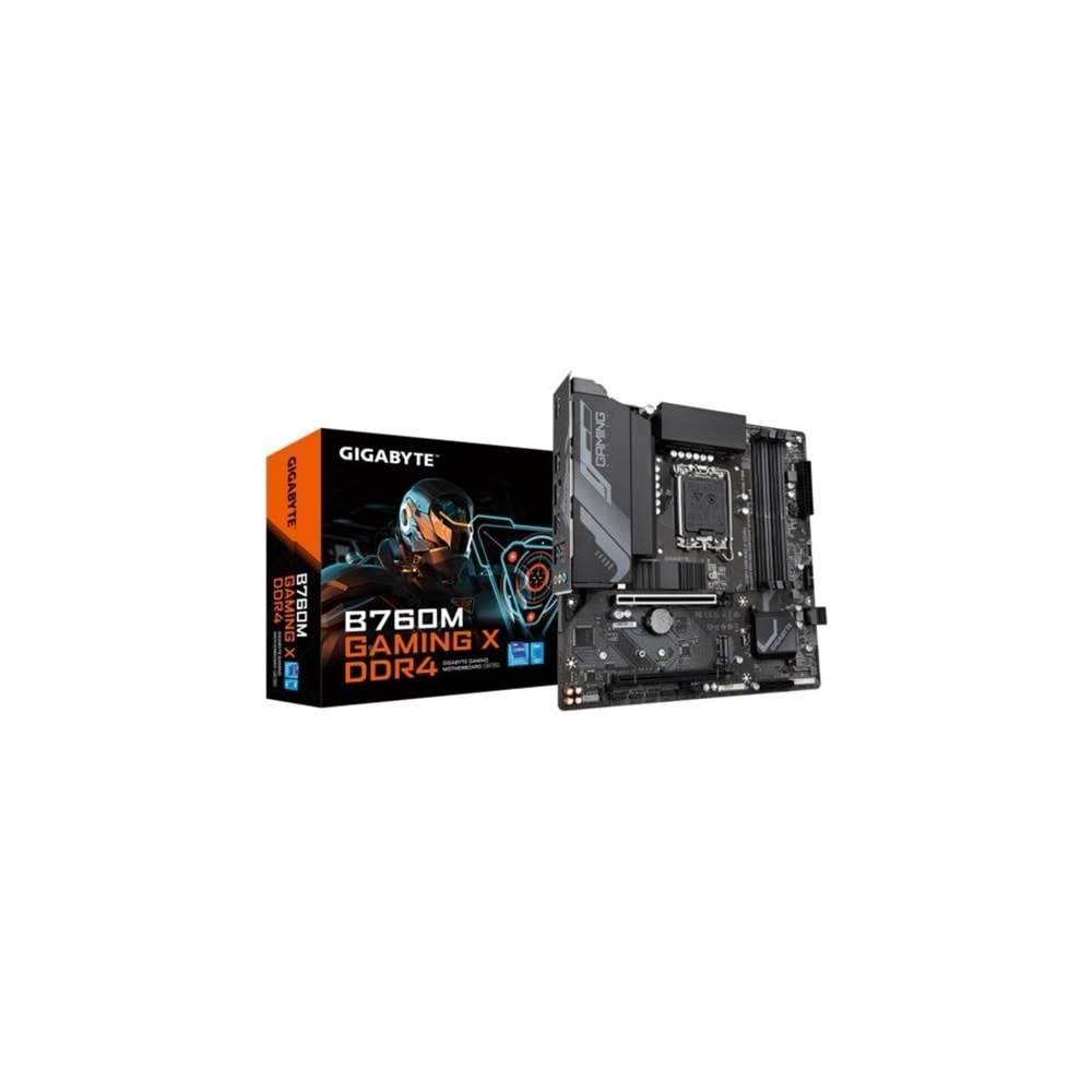 Gigabyte B760M-GAMXDDR4GEN5 B760M-GAMING-X-DDR4-GEN5 5333MHz OC LGA1700 M.2 HDMI DP MicroATX Anakart