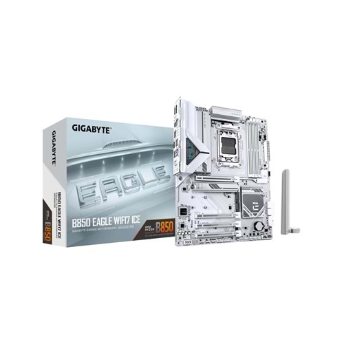 Gigabyte B850-EAGLEWF7ICE B850-EAGLEWF7ICE 8200MHz OC DDR5 AM5 M.2 WIFI7 HDMI DP ATX Anakart