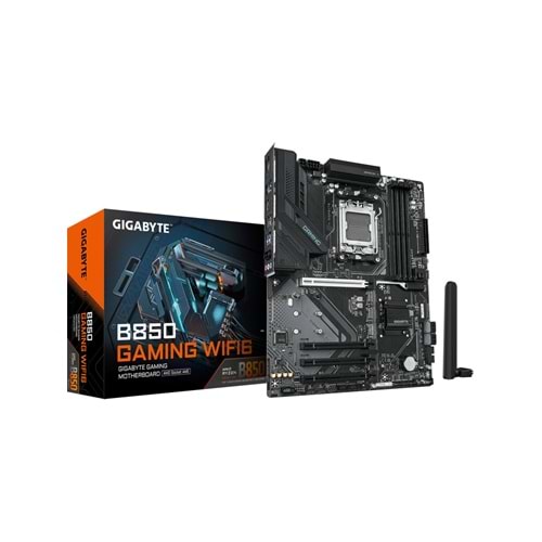 Gigabyte B850-GAM-X-WIFI6E B850-GAM-X-WIFI6E 7800 MHz OC DDR5 AM5 M.2 HDMI DisplayPort ATX Anakart