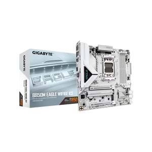 Gigabyte B850M-EAG-WF6EICE B850M-EAG-WF6EICE 8200MHz OC DDR5 AM5 M.2 HDMI DP WIFI6 MicroATX Anakart