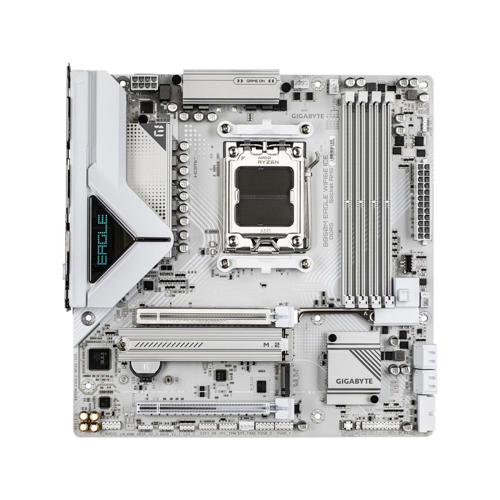 Gigabyte B850M-EAG-WF6EICE B850M-EAG-WF6EICE 8200MHz OC DDR5 AM5 M.2 HDMI DP WIFI6 MicroATX Anakart