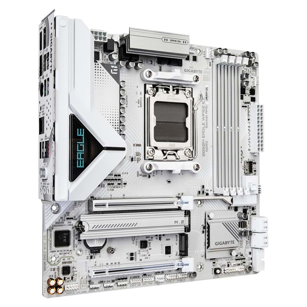 Gigabyte B850M-EAG-WF6EICE B850M-EAG-WF6EICE 8200MHz OC DDR5 AM5 M.2 HDMI DP WIFI6 MicroATX Anakart