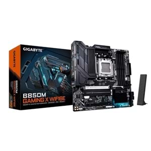 Gigabyte B850M-GAM-X-WF6E B850M-GAM-X-WF6E 8200MHz OC DDR5 AM5 M.2 HDMI DP MicroATX Anakart