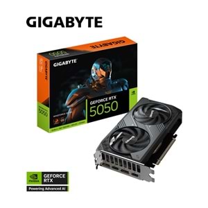 Gigabyte GV-N5050WF2OC-8GD VGA RTX5050 WINDFORCE 2 OC 8GB 128B GDDR6 DP-HDMI EKRAN KARTI