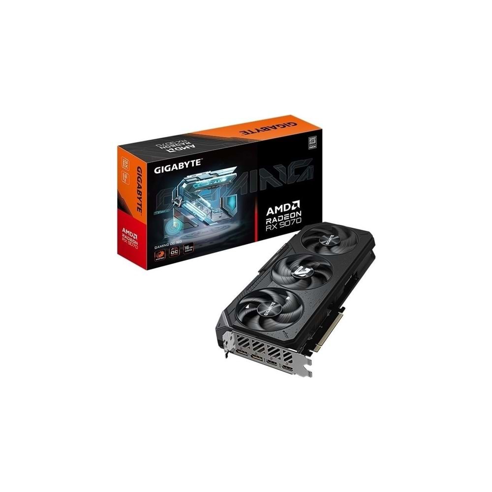 Gigabyte GVR9070GAMOC-16GD VGA RX9070 GAMING OC 16GB 256B GDDR6 DP-HDMI EKRAN KARTI