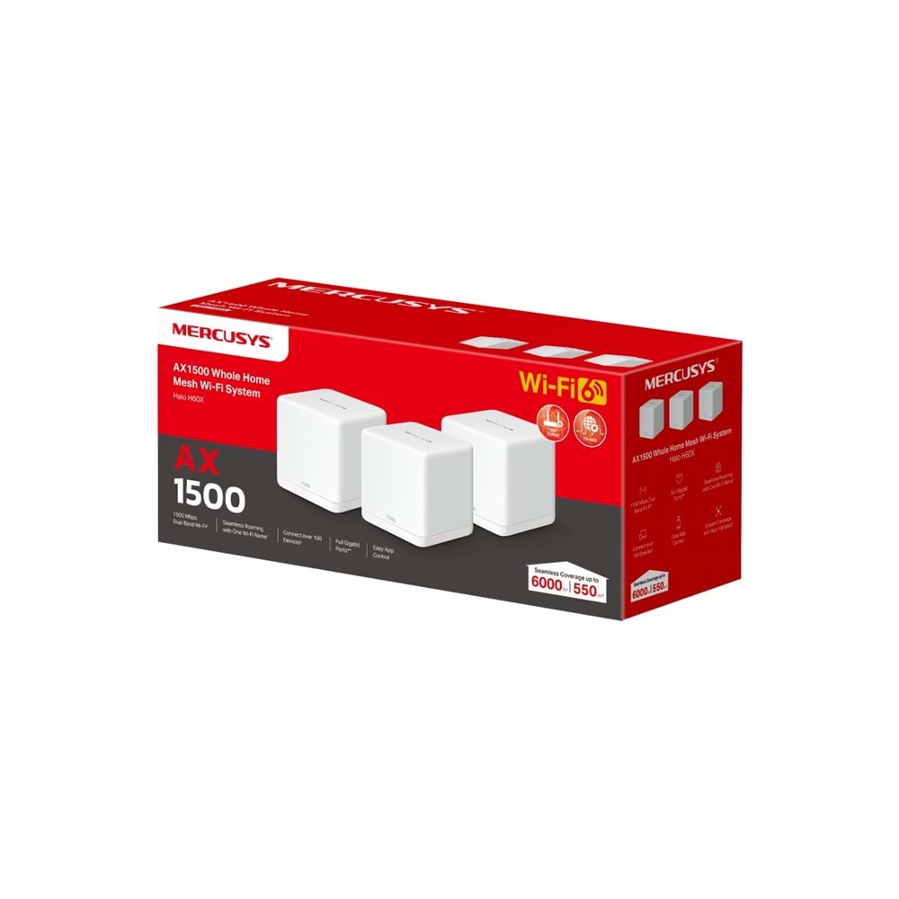 Tp-Link HALO-H60X-3P AX1500 Whole Home Mesh Wi-Fi System