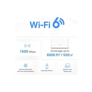 Tp-Link HALO-H60X-3P AX1500 Whole Home Mesh Wi-Fi System