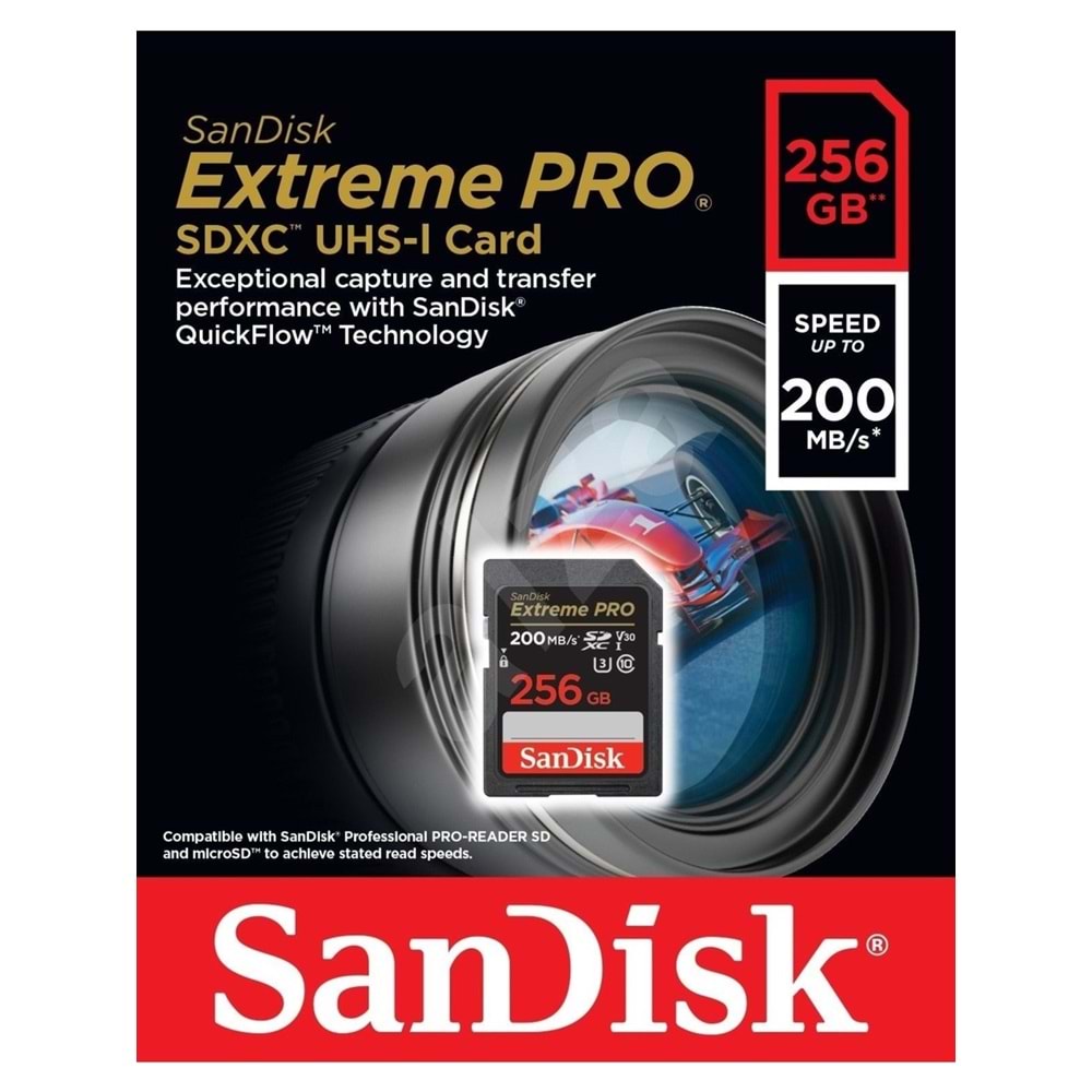Sandisk SDSDXXD-256G-GN4IN 256GB Extreme PRO SDCX UHS-I 200MB/s SD Card