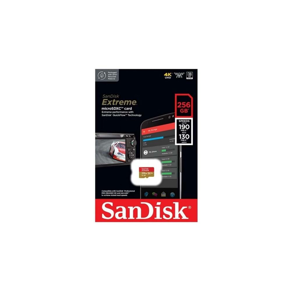 Sandisk SDSQXAV-256G-GN6XN 256GB Gameplay SDXC UHS-I 190MB/s MicroSD CARD