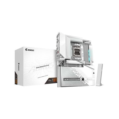 Gigabyte X870-A-STEALTH-ICE X870-A-STEALTH-ICE 8200MHz OC DDR5 AM5 M.2 HDMI DisplayPort ATX Anakart