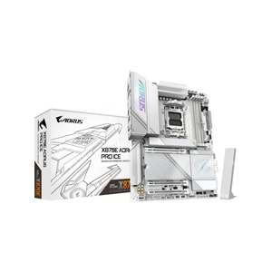 Gigabyte X870E-AORU-PRO-ICE X870E AORUS PRO ICE DDR5 8200 OC AM5 USB4 WiFi7 PCIe 5.0 ATX Anakart