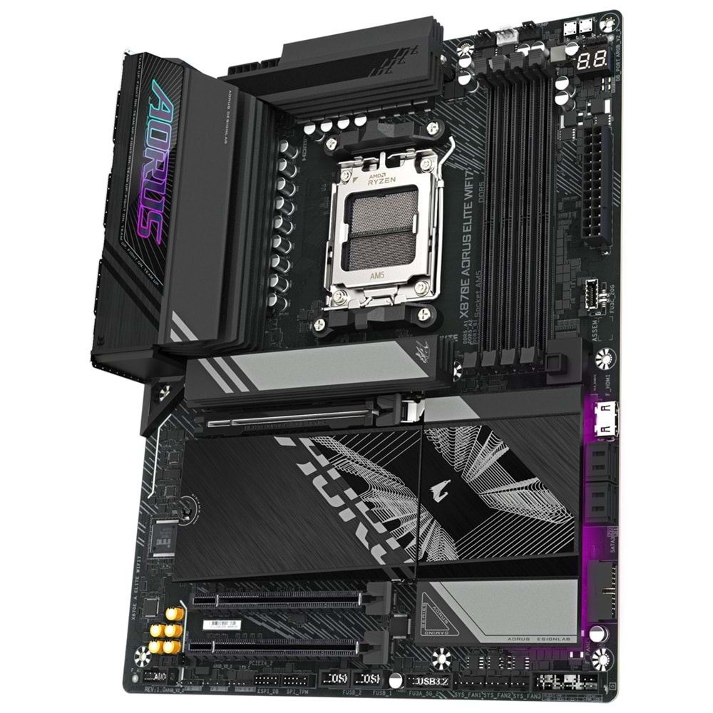 Gigabyte X870E-AORUS-MASTER X870E-AORUS-MASTER 8600MHz OC DDR5 AM5 M.2 HDMI DisplayPort ATX Anakart