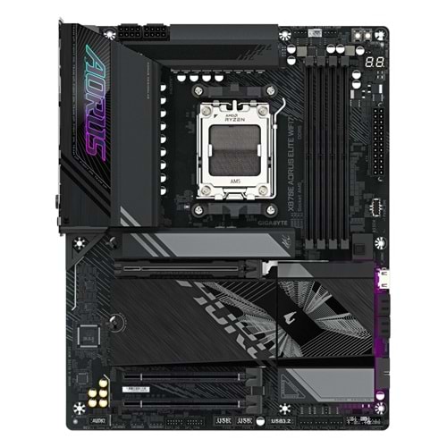 Gigabyte X870E-A-PRO-X-ICE X870E-A-PRO-X-ICE 8200MHz OC DDR5 AM5 M.2 HDMI DisplayPort ATX Anakart