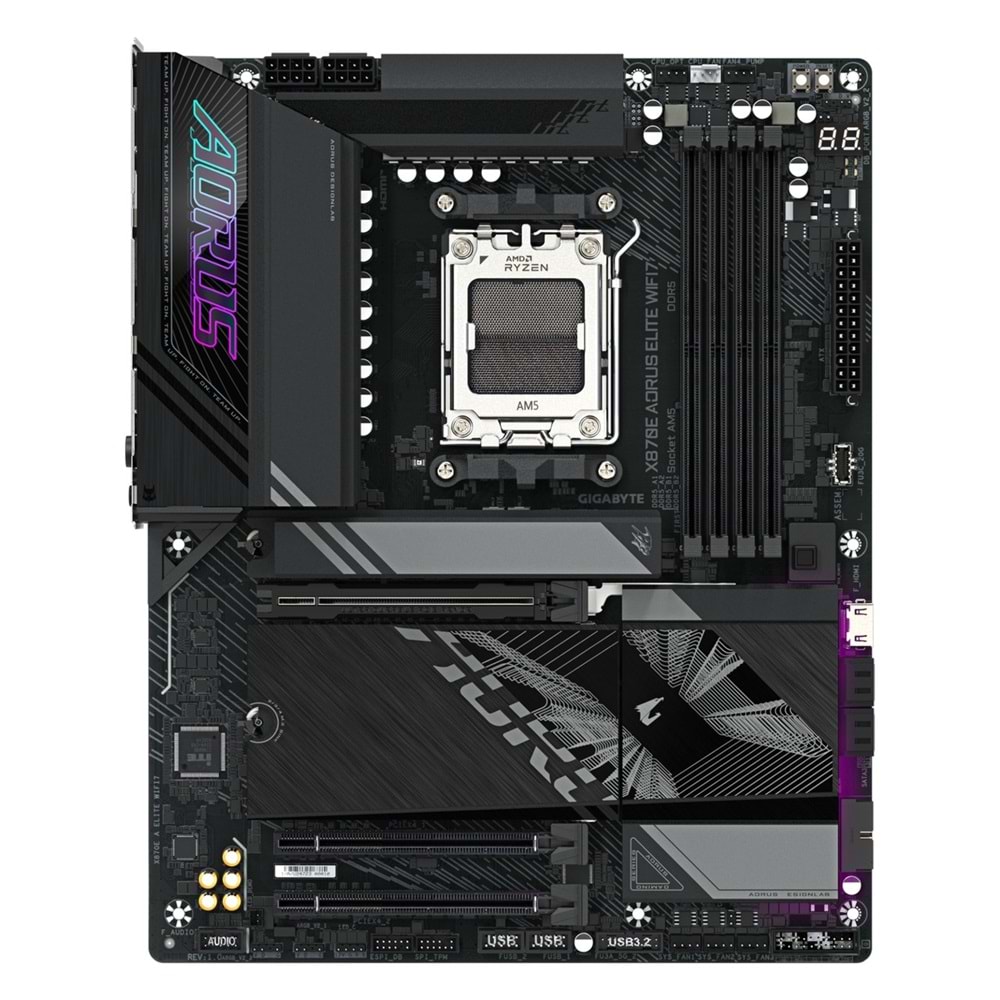 Gigabyte X870E-A-XTR-AI-TOP X870E-A-XTR-AI-TOP 8800MHz OC DDR5 AM5 M.2 HDMI DisplayPort ATX Anakart