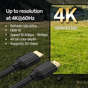 Unitek HDMI2.0 Kablo 10MT 4K&60Hz (C11079BK-10M)