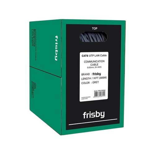 Frisby Cat6 Gri CCA Data Kablo (305m) (FNW-CAT622)